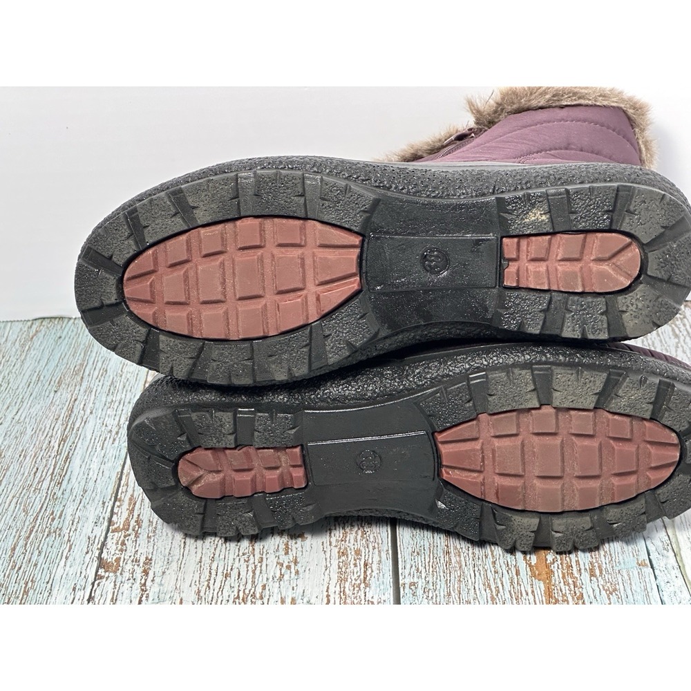Flexus Italian Comfort Women's Burgundy Snow Boots Size 38 (7.5-8) - Picture 16 of 16
